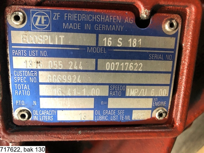 ZF ECOSPLIT 16 S 181, Manual - Gearbox: picture 2 ZF ECOSPLIT 16 S 181, Manual - Gearbox: picture 2