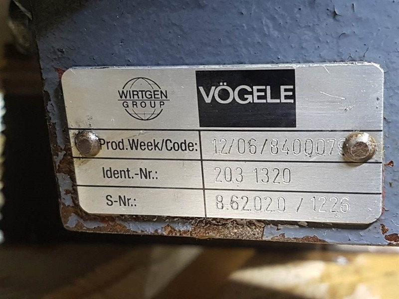 Gearbox and parts for Construction machinery Vögele SUPER 1600/1603/1800/1803- 2031320 -Transmission: picture 9 Gearbox and parts for Construction machinery Vögele SUPER 1600/1603/1800/1803- 2031320 -Transmission: picture 9