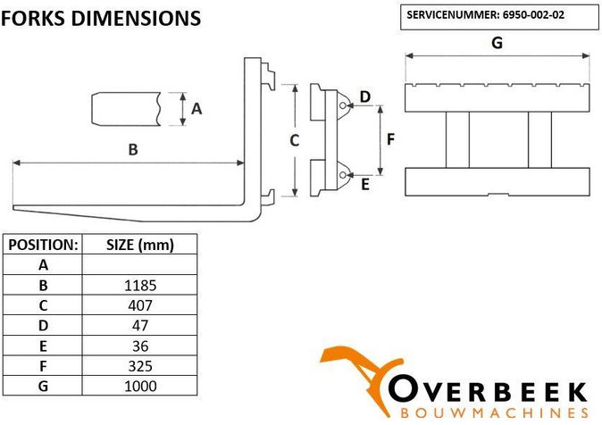 Forks for Construction machinery Weidemann - Wacker Neuson-Forks/Palletgabeln/Palletvorken: picture 6