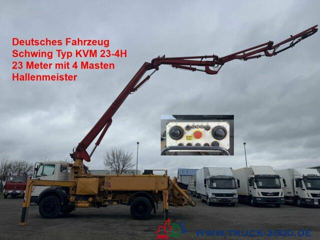Mercedes-Benz 1722 Betonpumpe Schwing 23m 4 Mast Hallenmeister - Crane truck: picture 1 Mercedes-Benz 1722 Betonpumpe Schwing 23m 4 Mast Hallenmeister - Crane truck: picture 1