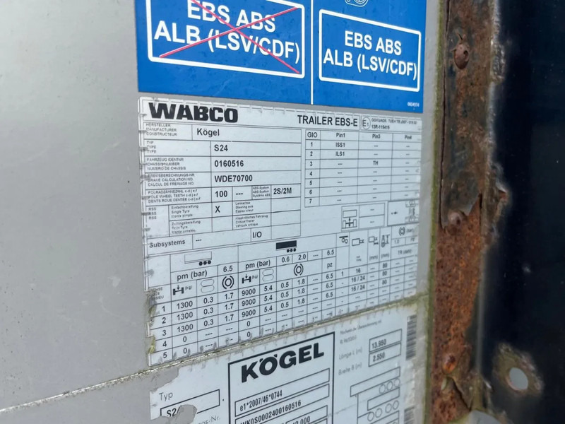 Kögel Schuifzeilen BPW assen - Curtainsider semi-trailer: picture 3 Kögel Schuifzeilen BPW assen - Curtainsider semi-trailer: picture 3