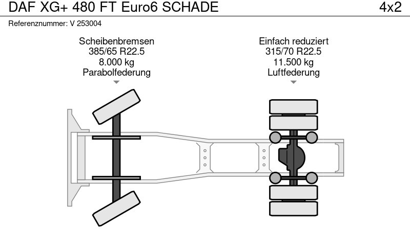 Tractor unit DAF XG+ 480 FT Euro6 SCHADE: picture 16 Tractor unit DAF XG+ 480 FT Euro6 SCHADE: picture 16