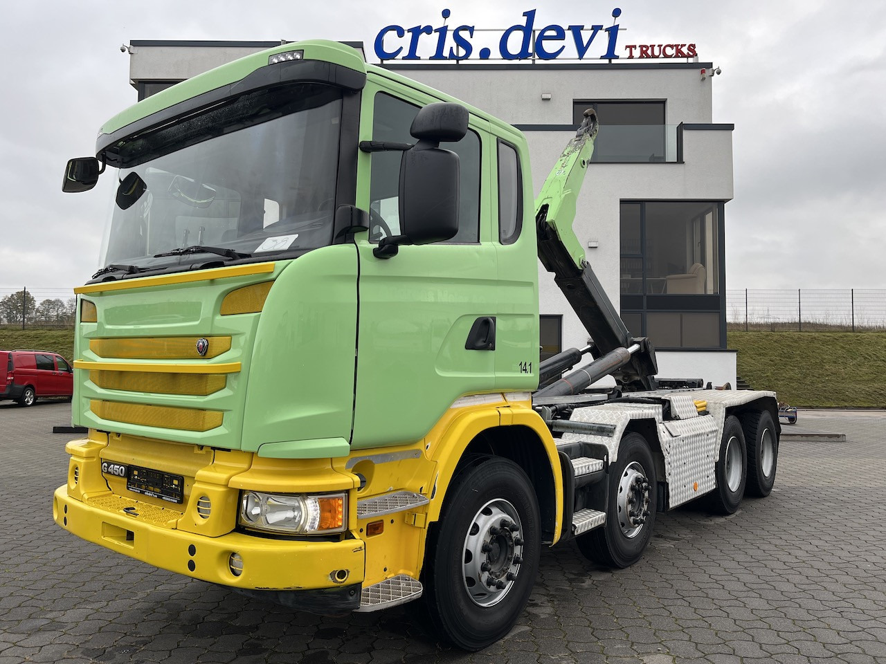Scania G 450 8x4  Trösch Abrollkipper - Hook lift truck: picture 1 Scania G 450 8x4  Trösch Abrollkipper - Hook lift truck: picture 1