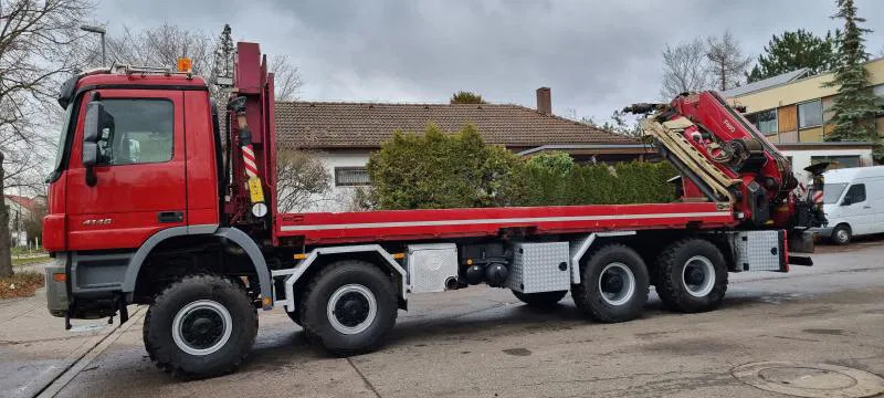 Mercedes-Benz Actros 4146 AK 8X8 FASSI 660 EINZELBER SEILWINDE - Dropside/ Flatbed truck, Crane truck: picture 1 Mercedes-Benz Actros 4146 AK 8X8 FASSI 660 EINZELBER SEILWINDE - Dropside/ Flatbed truck, Crane truck: picture 1