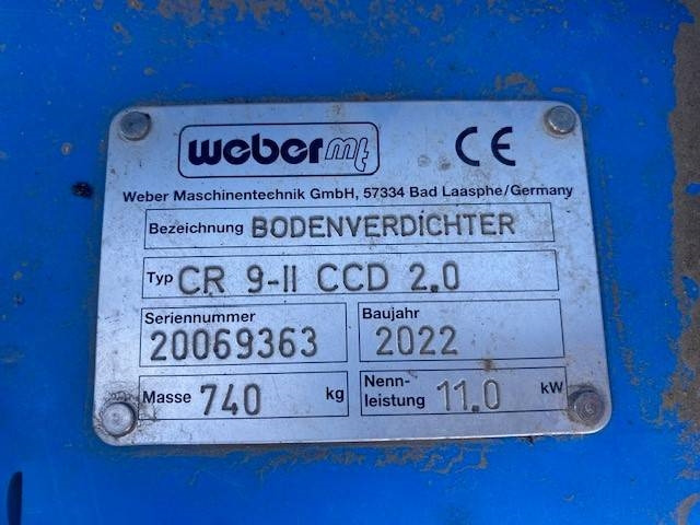 Vibratory plate Weber CR 9-II CCD 2.0 MIETE / RENTAL (12005436): picture 19