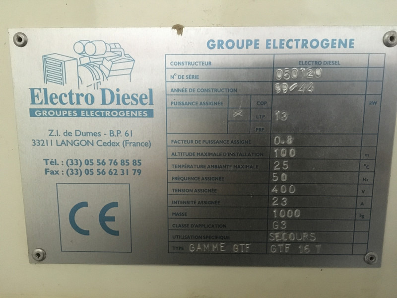 Lombardini LDW1204/B2 GENERATOR 16 KVA USED - Generator set: picture 5 Lombardini LDW1204/B2 GENERATOR 16 KVA USED - Generator set: picture 5