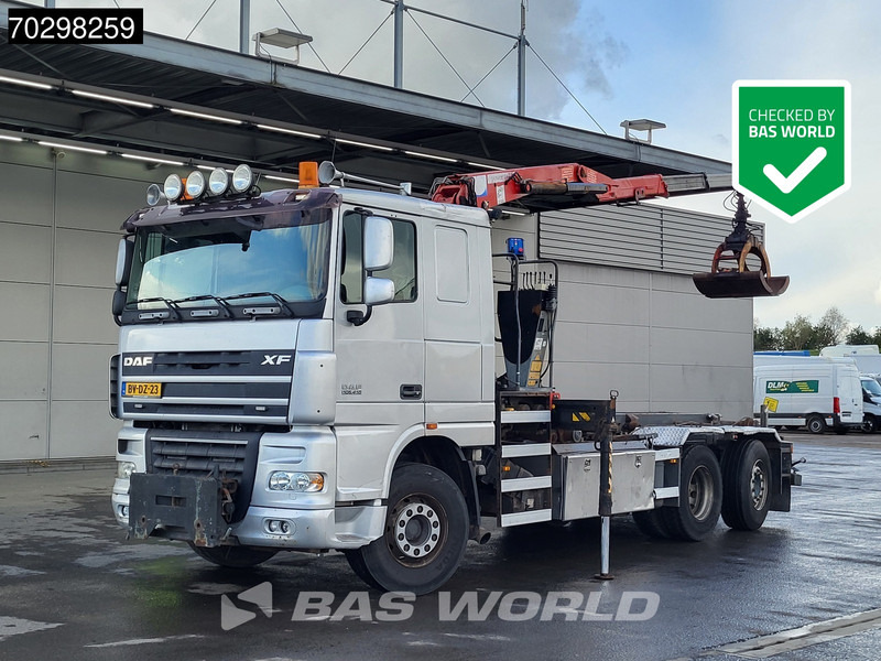 DAF XF105.410 XF 6X2 NL-Truck HMF 1643 Z2 Crane 24T Container system Lift+Steering-Axle Euro 5 - Cable system truck, Crane truck: picture 1 DAF XF105.410 XF 6X2 NL-Truck HMF 1643 Z2 Crane 24T Container system Lift+Steering-Axle Euro 5 - Cable system truck, Crane truck: picture 1