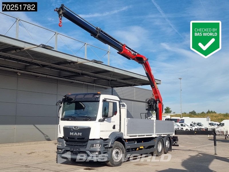 MAN TGS 26.440 6X2 NEW NL-Truck Palfinger PK20.501 L TEC3 Kran Baustoff Lift-Lenk Asche - Dropside/ Flatbed truck, Crane truck: picture 1 MAN TGS 26.440 6X2 NEW NL-Truck Palfinger PK20.501 L TEC3 Kran Baustoff Lift-Lenk Asche - Dropside/ Flatbed truck, Crane truck: picture 1