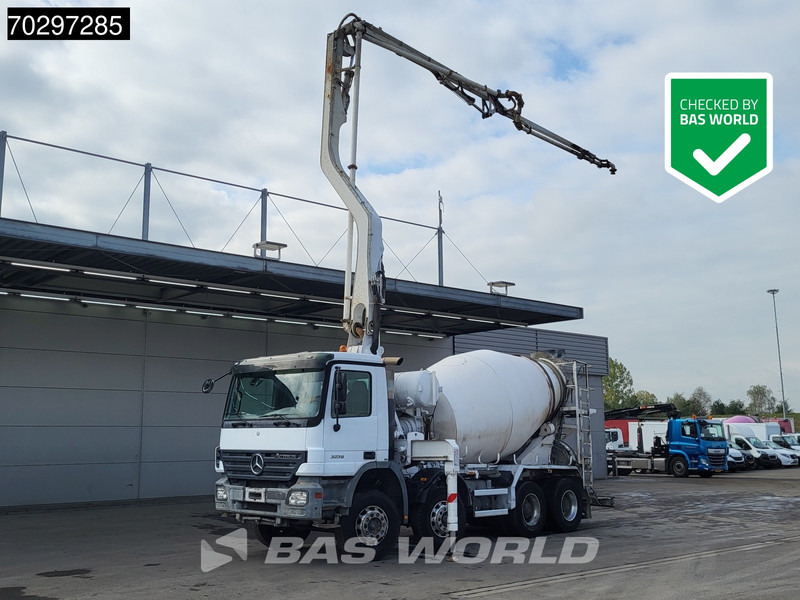 Mercedes-Benz Actros 3241 8X4 7m3 Putzmeister Mixer Big-Axle Steelsuspension Automatic Pompe+Mixer Euro 3 - Concrete pump truck: picture 1 Mercedes-Benz Actros 3241 8X4 7m3 Putzmeister Mixer Big-Axle Steelsuspension Automatic Pompe+Mixer Euro 3 - Concrete pump truck: picture 1