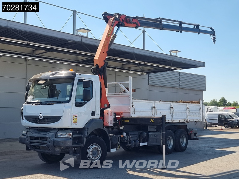 Tipper, Crane truck Renault Kerax 370 6X4 Palfinger PK16502 Kran Crane Big-Axle Steel suspension Euro 4: picture 1