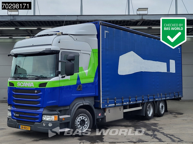 Scania R410 R 6X2 NL-Truck Curtainsider Lift+steering axle Automatic Euro 6 - Curtainsider truck: picture 1 Scania R410 R 6X2 NL-Truck Curtainsider Lift+steering axle Automatic Euro 6 - Curtainsider truck: picture 1