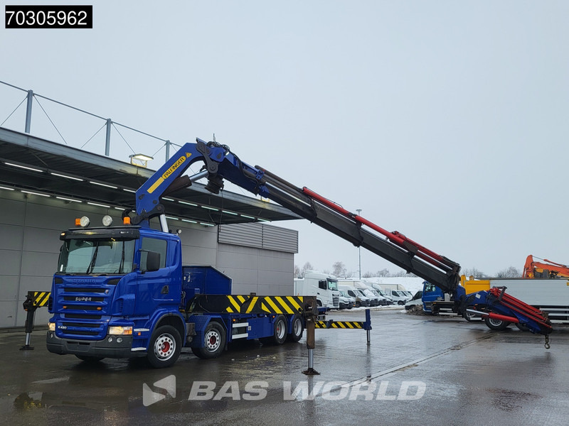 Scania R420 R 8X2 Palfinger PK100002 Crane Kran + PJ170 JIB Lift Axle Euro 4 - Dropside/ Flatbed truck, Crane truck: picture 5 Scania R420 R 8X2 Palfinger PK100002 Crane Kran + PJ170 JIB Lift Axle Euro 4 - Dropside/ Flatbed truck, Crane truck: picture 5