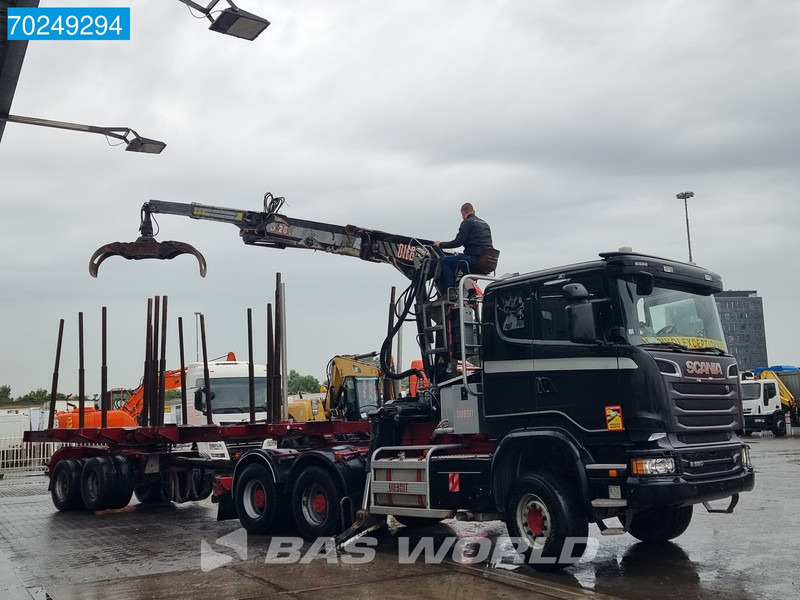Scania R580 6X4 Holz Kran Diebolt D28 Full-Steell Extentable Trailer - Timber truck, Crane truck: picture 2 Scania R580 6X4 Holz Kran Diebolt D28 Full-Steell Extentable Trailer - Timber truck, Crane truck: picture 2
