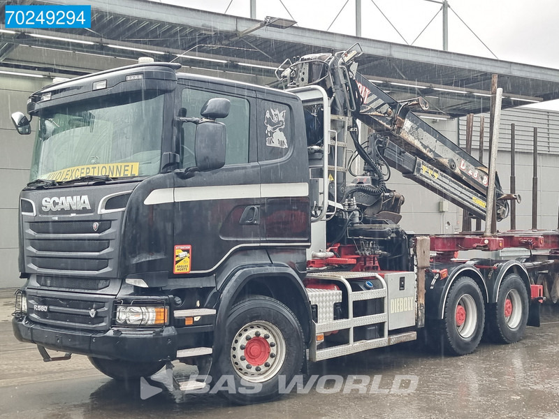 Scania R580 6X4 Holz Kran Diebolt D28 Full-Steell Extentable Trailer - Timber truck, Crane truck: picture 5 Scania R580 6X4 Holz Kran Diebolt D28 Full-Steell Extentable Trailer - Timber truck, Crane truck: picture 5