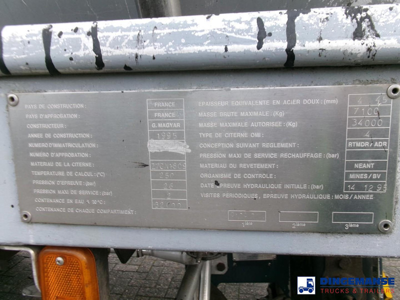 Tank semi-trailer Magyar Bitumen tank inox 32 m3 / 1 comp: picture 19