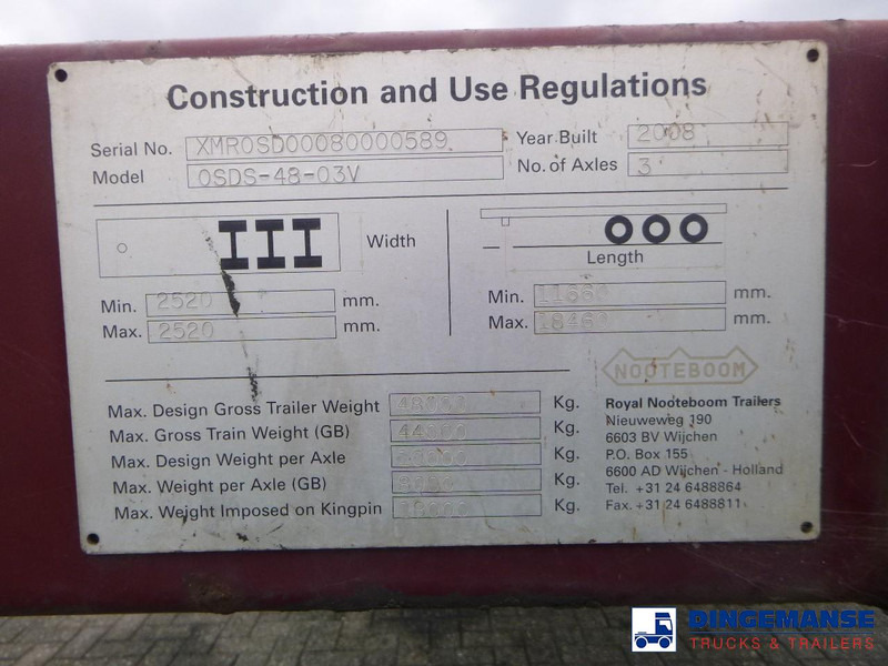 Low loader semi-trailer Nooteboom 3-axle semi-lowbed trailer extendable 14.5 m + ramps: picture 16