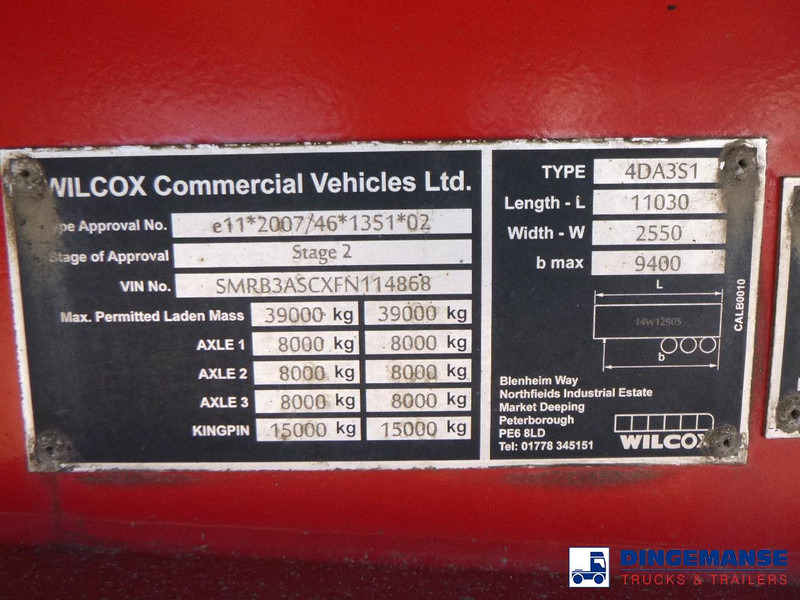 Tipper semi-trailer WILCOX Tipper trailer alu 55 m3 + tarpaulin: picture 14