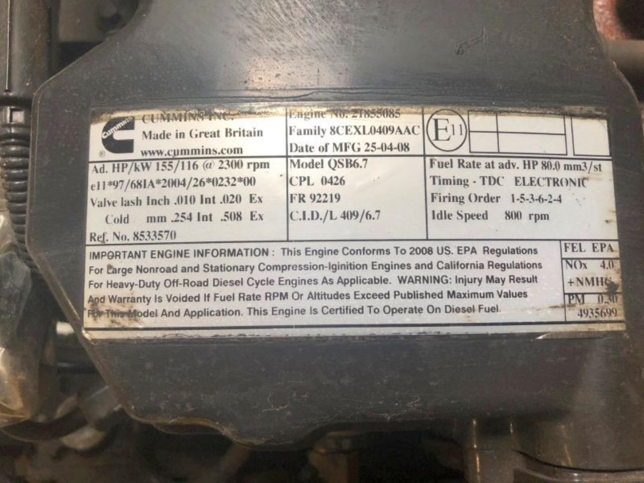 Cummins QSB6.7 155 - Engine: picture 2 Cummins QSB6.7 155 - Engine: picture 2