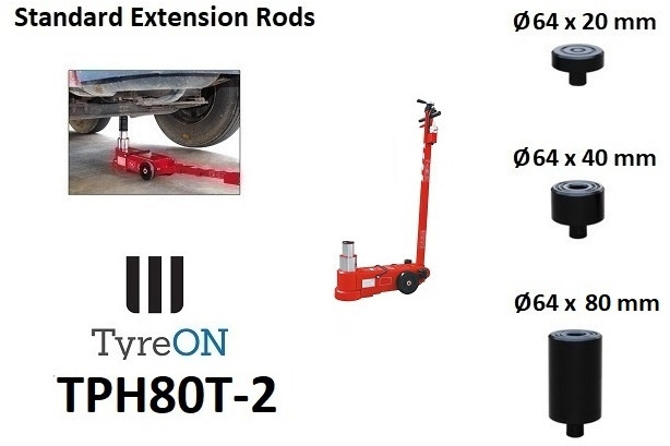 TPH80T-2 Air hydraulic jack 80 Tons - Minimum height 21 cm - Garage equipment: picture 3 TPH80T-2 Air hydraulic jack 80 Tons - Minimum height 21 cm - Garage equipment: picture 3