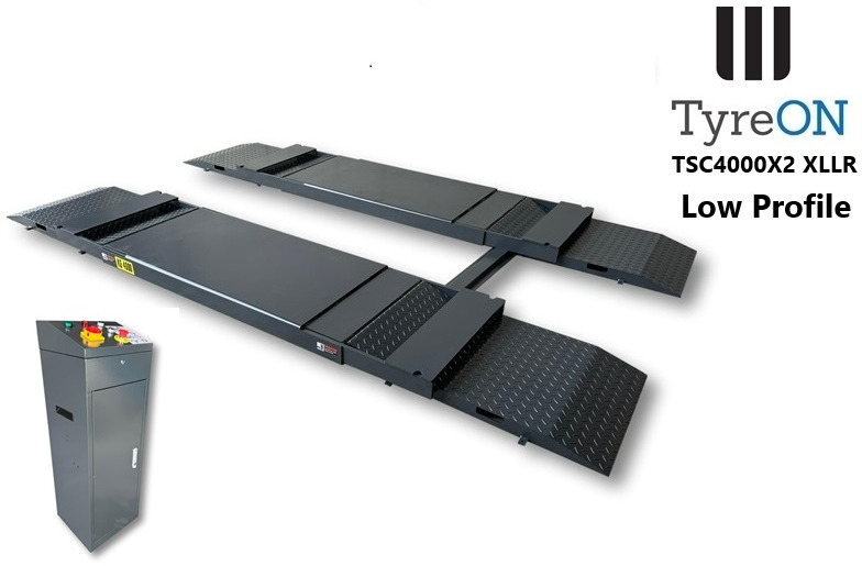TSC4000X2 XLLR Low Profile 4T floor mounted scissor lift - Large lifting range, 66 cm wide extendable tables 148.5 to 230,5 cm - Hydromechanically locked - no air required - Also for vehicles with 5 c - Garage equipment: picture 4 TSC4000X2 XLLR Low Profile 4T floor mounted scissor lift - Large lifting range, 66 cm wide extendable tables 148.5 to 230,5 cm - Hydromechanically locked - no air required - Also for vehicles with 5 c - Garage equipment: picture 4