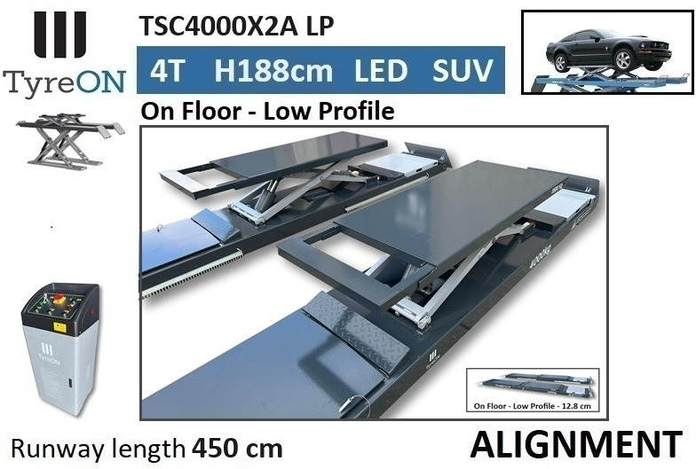 TSC4000X2A LP wheel alignment lift - On floor - Free wheel lifting system - 4.5 m lightened runways (65 cm wide) - Low profile - 4T - Garage equipment: picture 5 TSC4000X2A LP wheel alignment lift - On floor - Free wheel lifting system - 4.5 m lightened runways (65 cm wide) - Low profile - 4T - Garage equipment: picture 5
