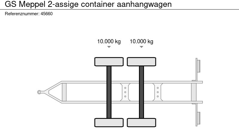 Container transporter/ Swap body trailer GS Meppel 2-assige container aanhangwagen: picture 12 Container transporter/ Swap body trailer GS Meppel 2-assige container aanhangwagen: picture 12