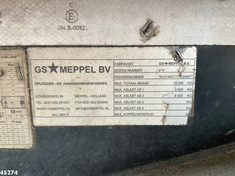 Container transporter/ Swap body trailer GS Meppel 2-assige container aanhangwagen: picture 15