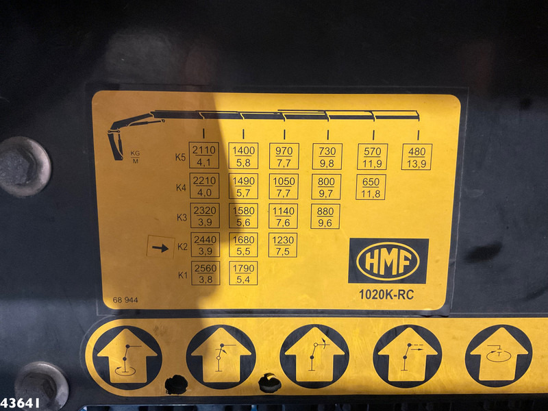 Hook lift truck, Crane truck Renault D 240 Euro 6 HMF 10 Tonmeter laadkraan Just 66.850 km!: picture 20