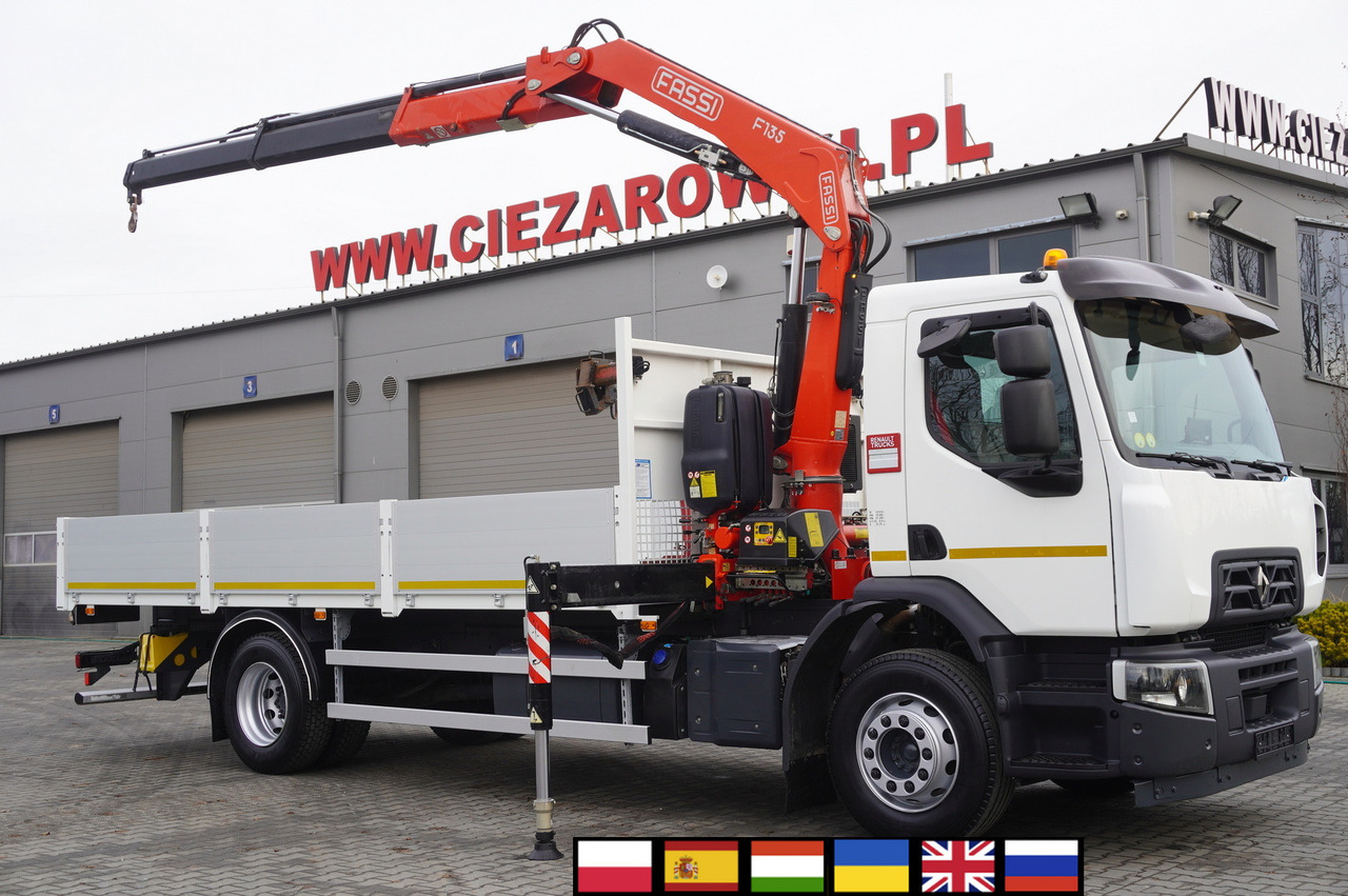 RENAULT C280 DTI 8 / FASSI crane 5.6 T / range 8 m / Flatbed 15 EPAL - Crane truck: picture 1 RENAULT C280 DTI 8 / FASSI crane 5.6 T / range 8 m / Flatbed 15 EPAL - Crane truck: picture 1
