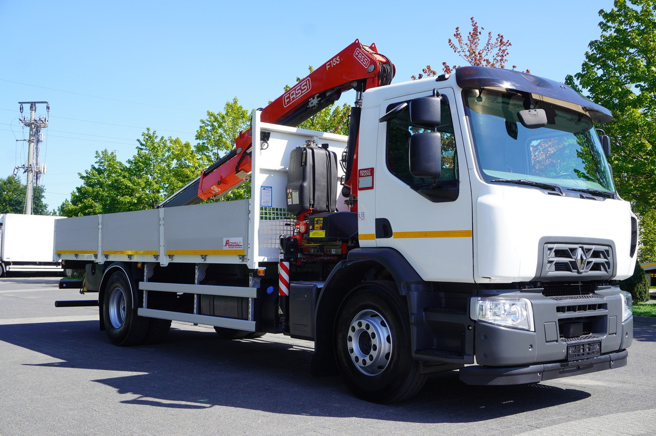 Dropside/ Flatbed truck, Crane truck RENAULT C320 P 4x2 / FASSI crane 6.2 T / range 10 m / Flatbed 15 EPAL / 50 tho. km!: picture 7