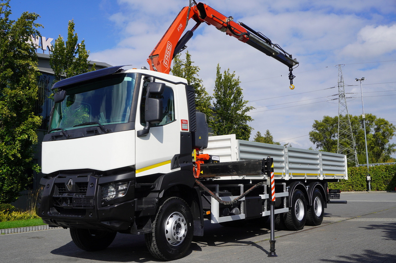 RENAULT K380 6×4 / FASSI F175 crane 7.85 t / 120 thousand km! / 2-sided tipper - Crane truck: picture 4 RENAULT K380 6×4 / FASSI F175 crane 7.85 t / 120 thousand km! / 2-sided tipper - Crane truck: picture 4
