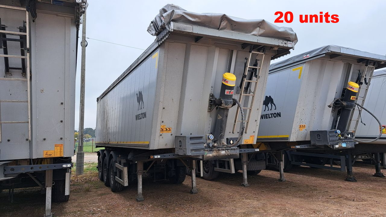 WIELTON NW-3 / weight 6.2 t / capacity 38m3 / Electrically folded roof / Teflon / 20 units, 2022 - Tipper semi-trailer: picture 2 WIELTON NW-3 / weight 6.2 t / capacity 38m3 / Electrically folded roof / Teflon / 20 units, 2022 - Tipper semi-trailer: picture 2