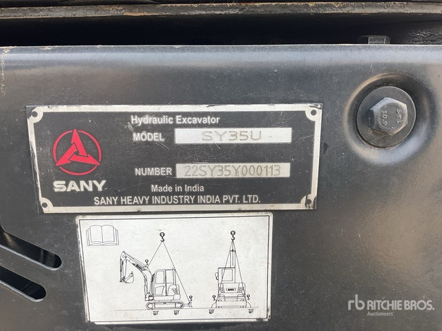 2022 Sany SY35U Mini Excavator: <6.6t - Mini excavator: picture 5 2022 Sany SY35U Mini Excavator: <6.6t - Mini excavator: picture 5