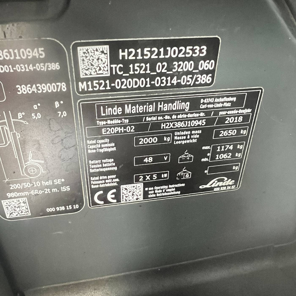 Electric forklift Linde E20PH-02 (386) EVO: picture 20