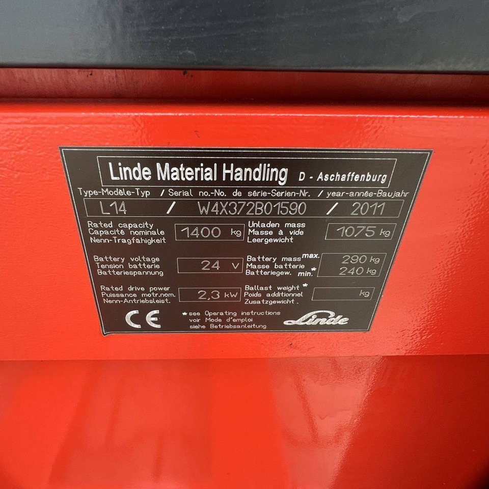 Linde L14 (372) leasing Linde L14 (372): picture 15 Linde L14 (372) leasing Linde L14 (372): picture 15