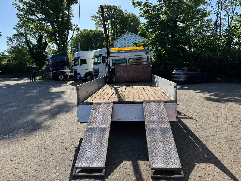 Autotransporter truck, Crane truck Mercedes-Benz Atego 818 Machinery transporter + Hiab Crane 288.360KM NL Truck: picture 19