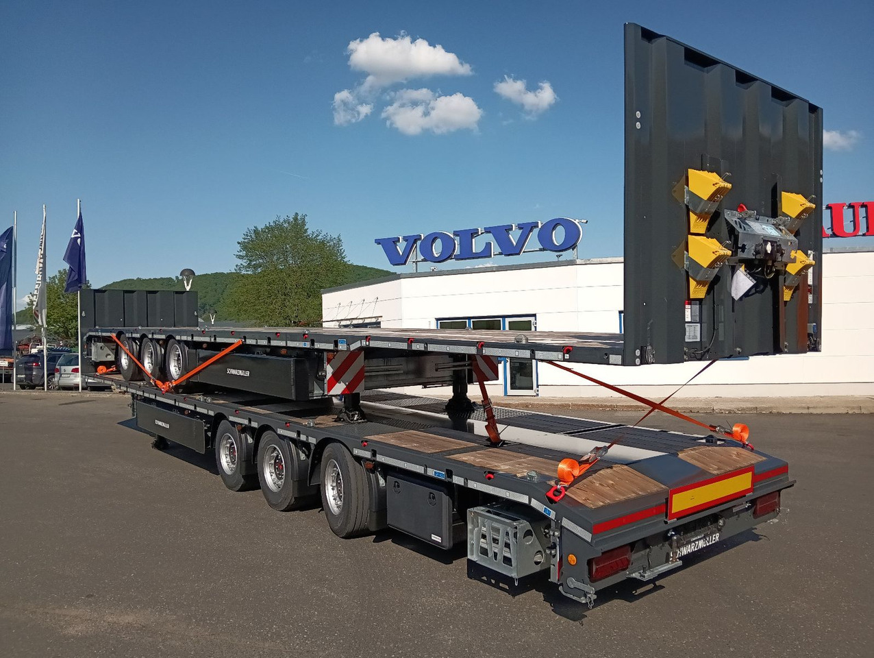 Schwarzmüller 3Achs Tele Rampen TwistLock40+2x20"SAF Lenk+Lift - Dropside/ Flatbed semi-trailer: picture 3 Schwarzmüller 3Achs Tele Rampen TwistLock40+2x20"SAF Lenk+Lift - Dropside/ Flatbed semi-trailer: picture 3