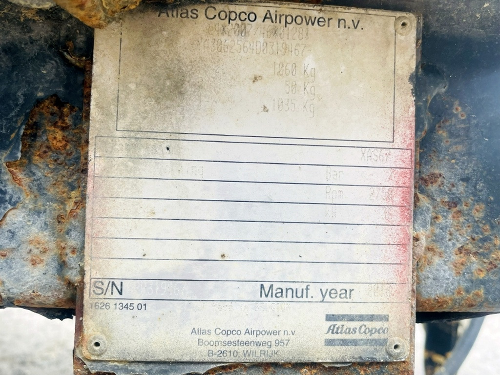 Atlas Copco XAS 67DDG (4069) - Air compressor: picture 3 Atlas Copco XAS 67DDG (4069) - Air compressor: picture 3