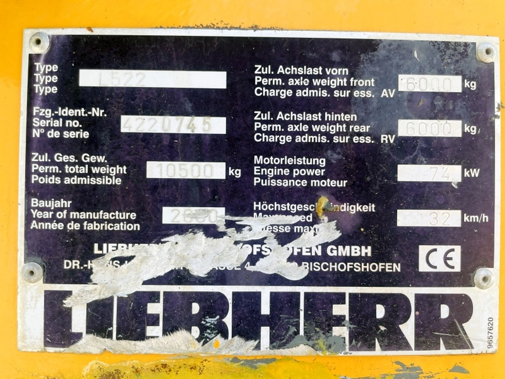 Liebherr L522 (4023) - Wheel loader: picture 4 Liebherr L522 (4023) - Wheel loader: picture 4