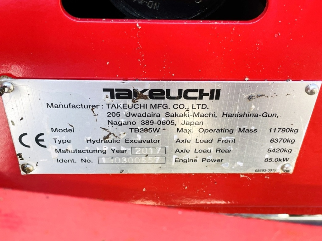 Takeuchi TB295W (4062) - Wheel excavator: picture 4 Takeuchi TB295W (4062) - Wheel excavator: picture 4