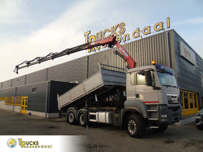 MAN TGS 28.400 + 6x4 front traction + HMF 2320 + tipper + MANUAL + REMOTE - Tipper, Crane truck: picture 1 MAN TGS 28.400 + 6x4 front traction + HMF 2320 + tipper + MANUAL + REMOTE - Tipper, Crane truck: picture 1