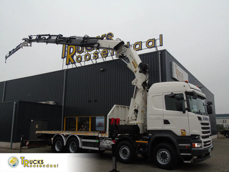 Scania R 520 V8 + PALFINGER 72002 6X + JIB 4X + WINCH + 8X4 + EURO 6 + REMOTE - Crane truck: picture 1 Scania R 520 V8 + PALFINGER 72002 6X + JIB 4X + WINCH + 8X4 + EURO 6 + REMOTE - Crane truck: picture 1