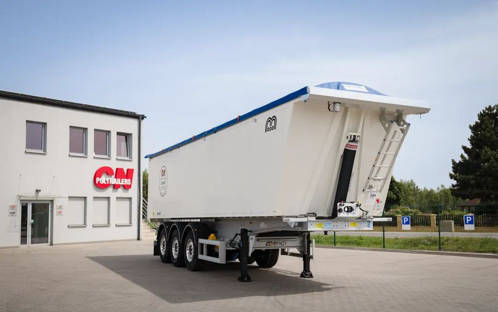 Menci Wywrotka aluminiowa 52 m3 // dach elektryczny CRAMARO // Waga 6140 kg // Alufelgi - Tipper semi-trailer: picture 2 Menci Wywrotka aluminiowa 52 m3 // dach elektryczny CRAMARO // Waga 6140 kg // Alufelgi - Tipper semi-trailer: picture 2