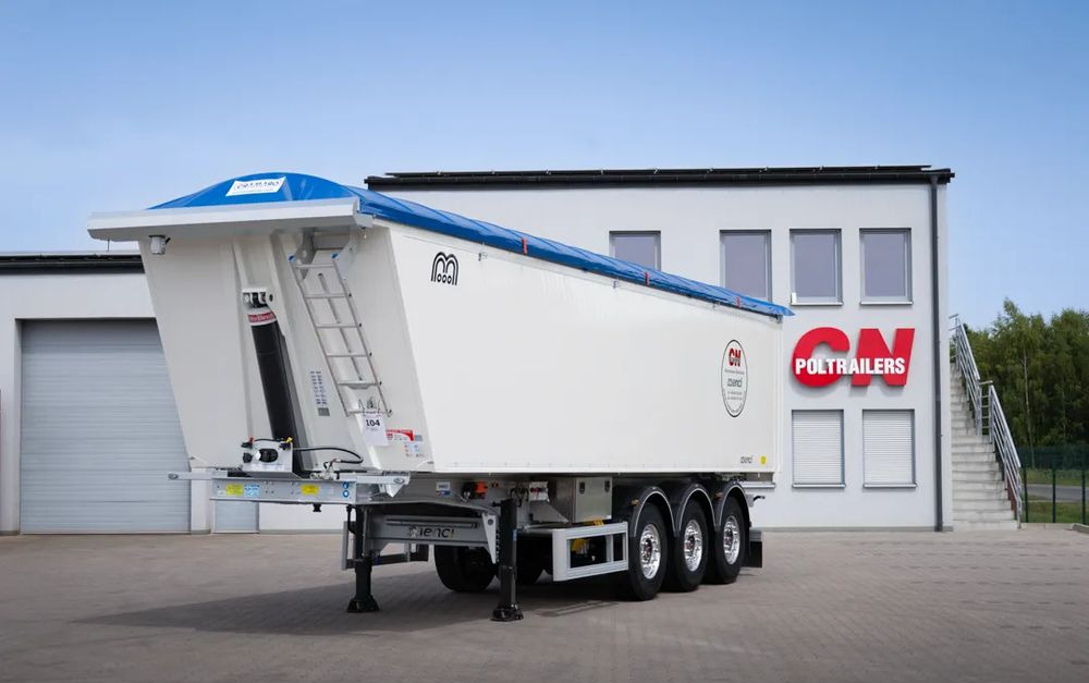 Menci Wywrotka aluminiowa 52 m3 // dach elektryczny CRAMARO // Waga 6140 kg // Alufelgi - Tipper semi-trailer: picture 1 Menci Wywrotka aluminiowa 52 m3 // dach elektryczny CRAMARO // Waga 6140 kg // Alufelgi - Tipper semi-trailer: picture 1