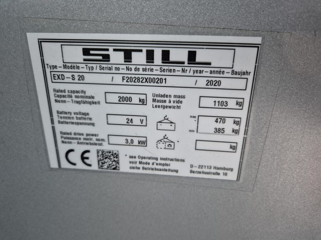 Electric forklift STILL EXD-S20 stacker: picture 12
