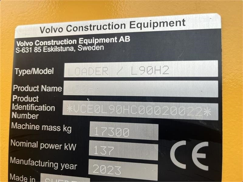 Volvo L90H H2 Dansk-Maskine med CDC, BSS, Lock-UP, 650mm - Wheel loader: picture 2 Volvo L90H H2 Dansk-Maskine med CDC, BSS, Lock-UP, 650mm - Wheel loader: picture 2
