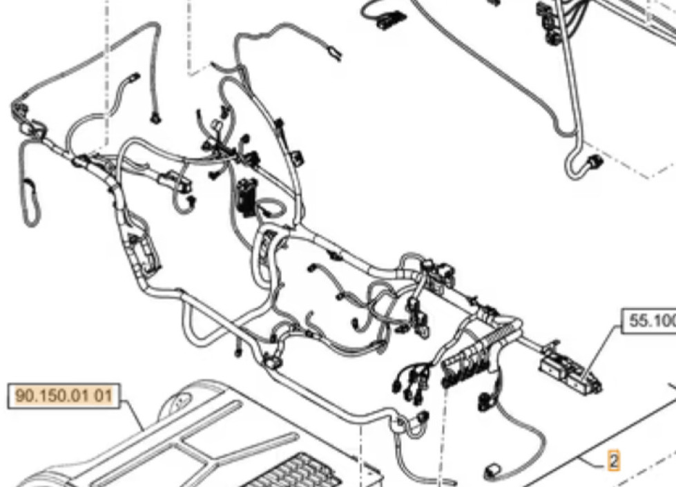 Case 47377806 - 47357795 - Cables/ Wire harness for Construction machinery: picture 1 Case 47377806 - 47357795 - Cables/ Wire harness for Construction machinery: picture 1