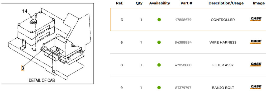 Case 47858679 - ECU for Construction machinery: picture 1 Case 47858679 - ECU for Construction machinery: picture 1