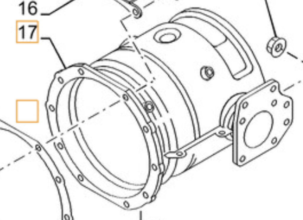 Case 51588890 - Catalytic converter for Construction machinery: picture 1 Case 51588890 - Catalytic converter for Construction machinery: picture 1