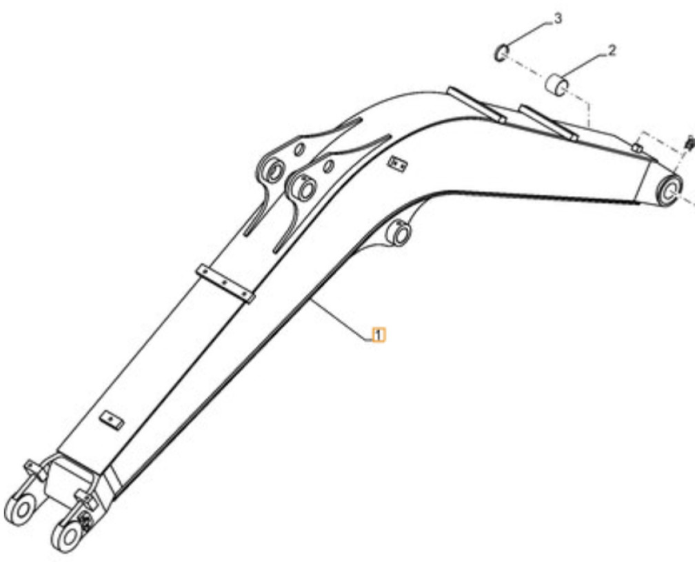 Case 63MH15001CA - 63MH-10251CA - Boom for Construction machinery: picture 1 Case 63MH15001CA - 63MH-10251CA - Boom for Construction machinery: picture 1